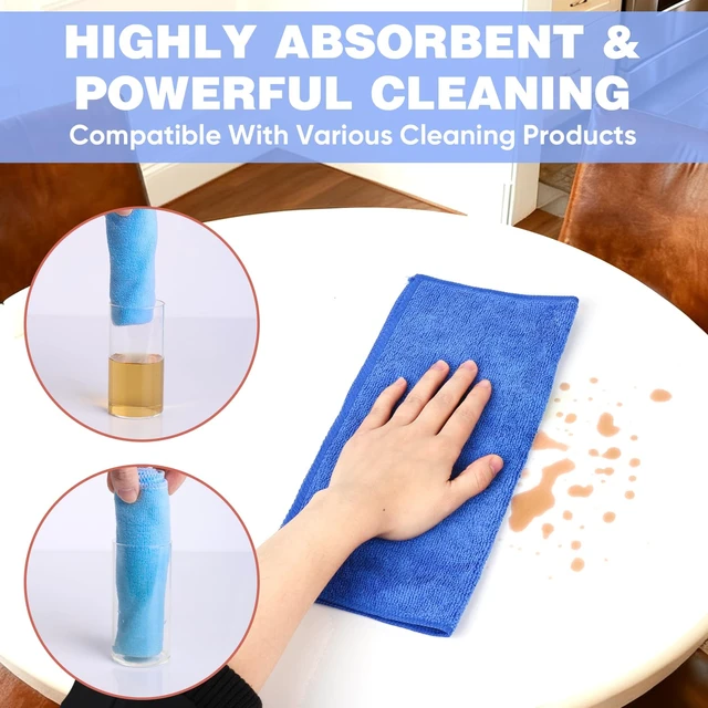 Alt view image 3 of 6 - TEAWOO 10-Pack Microfiber Cleaning Cloths, Assorted Colors