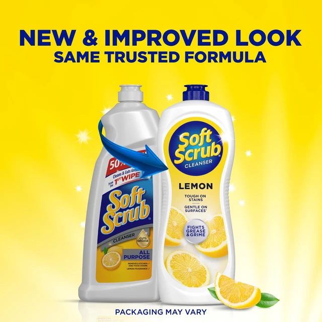 Alt view image 6 of 6 - Soft Scrub Cleanser, Lemon Fragrance, 36Oz, Multi Surface Kitchen Cleaner
