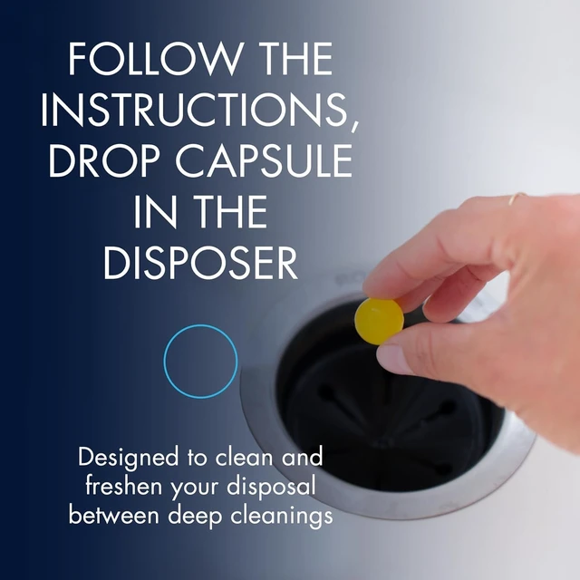 Alt view image 2 of 6 - Glisten Garbage Disposer Freshener 10 Capsules Lemon Scent Deodorizer