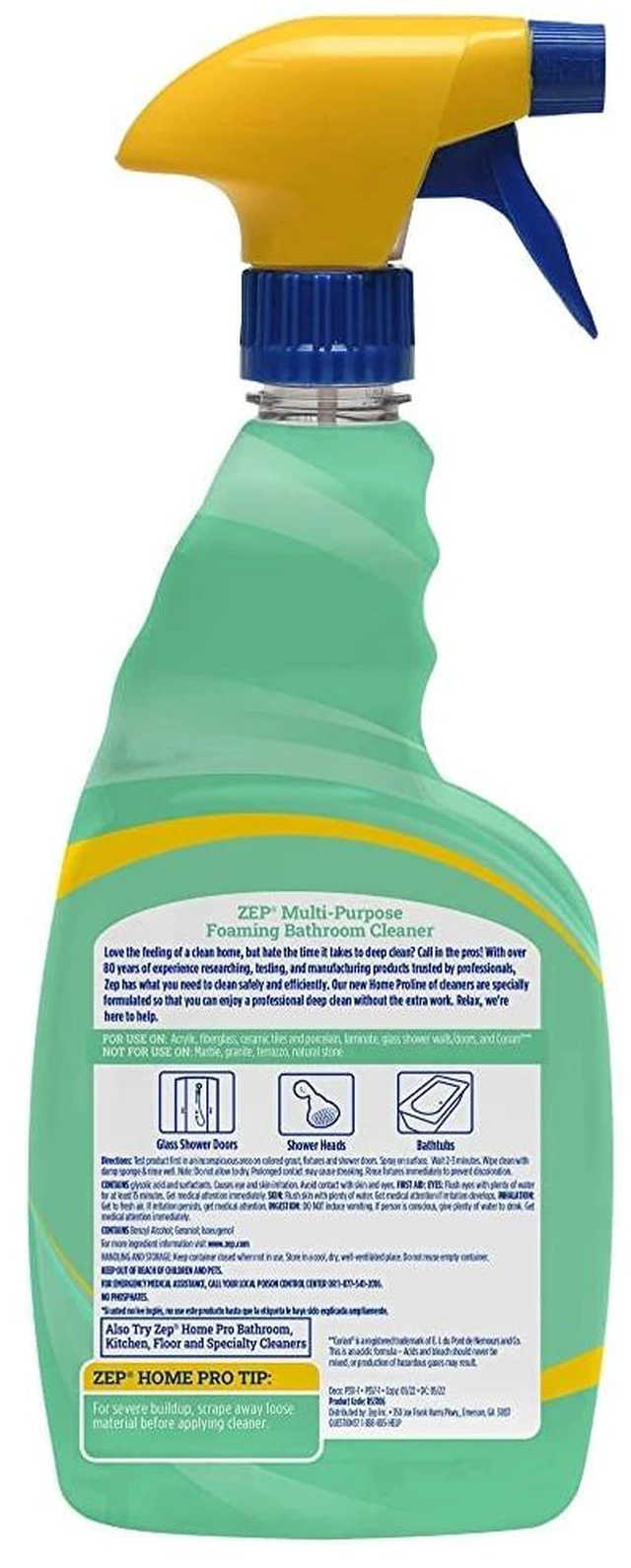 Alt view image 4 of 5 - Zep Home Pro Multi-Purpose Foaming Bathroom Cleaner, 32 Fl Oz, R53106