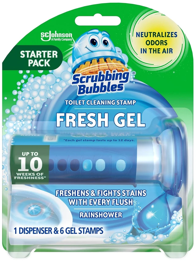 Main image of Scrubbing Bubbles Fresh Gel Automatic Toilet Bowl Cleaner, Rainshower, 6 Count