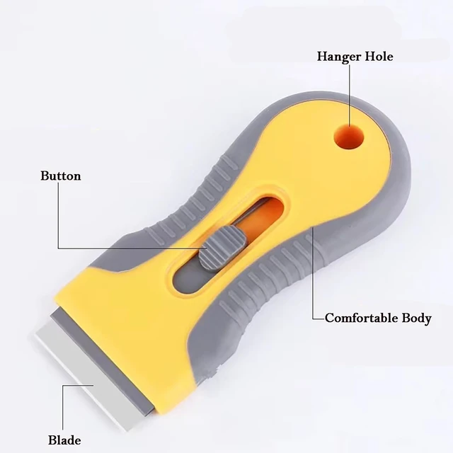 Alt view image 2 of 7 - Razor Blade Scraper Tool with 2 Scrapers, 20 Plastic Blades and 10 Metal Blades for Cleaning and Removing
