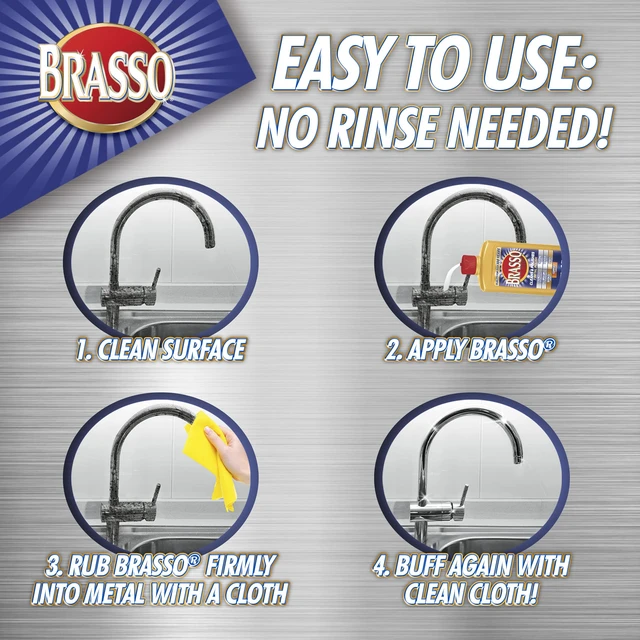 Alt view image 4 of 7 - Brasso Multi-Purpose Metal Polish for Brass & Chrome, 8 oz