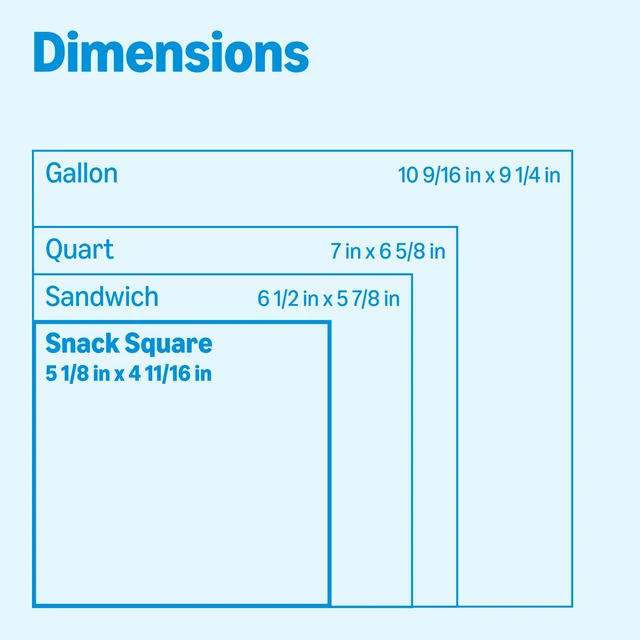Alt view image 3 of 6 - Amazon Basics 5 1/8 x 4 11/16 Inches Square Snack Bags with Double Zipper, 100 Count