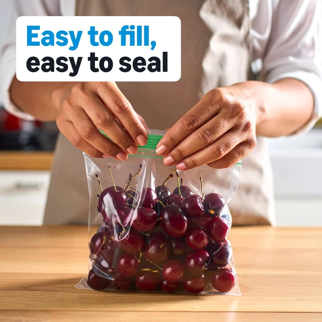 Alt view image 6 of 6 - Amazon Basics 5 1/8 x 4 11/16 Inches Square Snack Bags with Double Zipper, 100 Count
