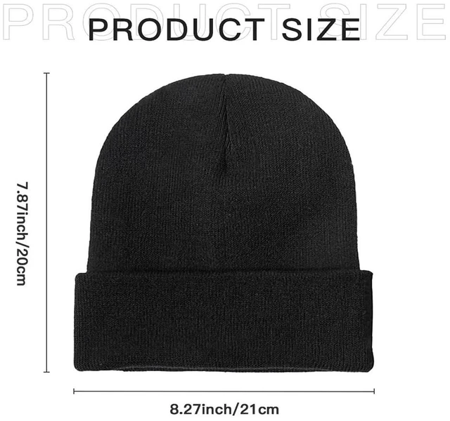 Alt view image 2 of 6 - Custom Unisex Winter Knitted Beanie Hat with Personalized Design Your Own Logo