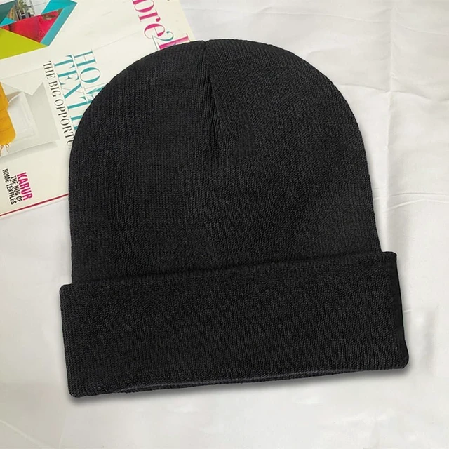 Alt view image 3 of 6 - Custom Unisex Winter Knitted Beanie Hat with Personalized Design Your Own Logo