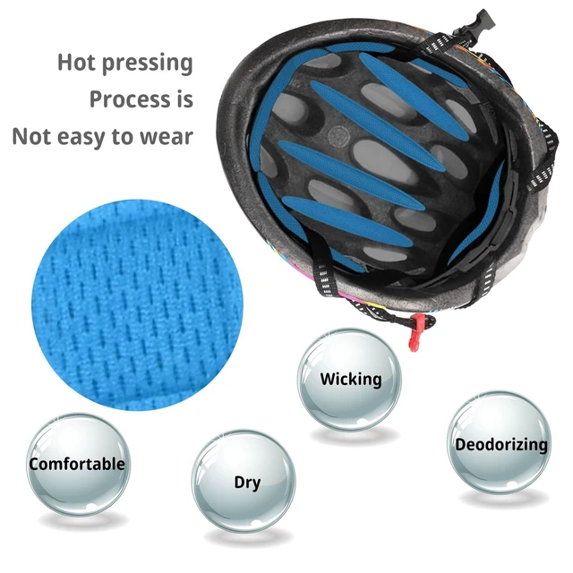 Alt view image 5 of 7 - 1 Set Cycle Helmet Pads, Universal Foam Padding Kit for Motorcycle Bike Cycling