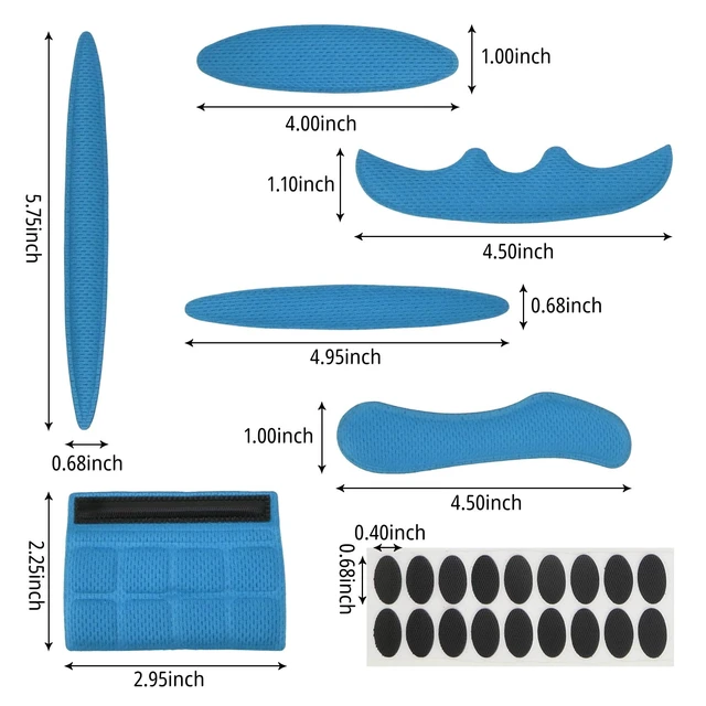 Alt view image 2 of 7 - 1 Set Cycle Helmet Pads, Universal Foam Padding Kit for Motorcycle Bike Cycling