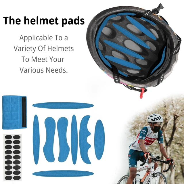 Alt view image 4 of 7 - 1 Set Cycle Helmet Pads, Universal Foam Padding Kit for Motorcycle Bike Cycling