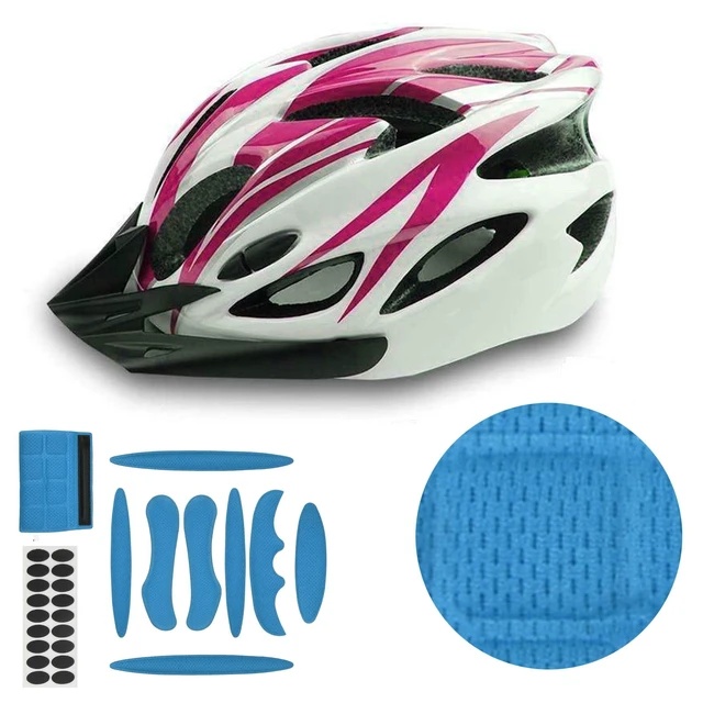 Alt view image 3 of 7 - 1 Set Cycle Helmet Pads, Universal Foam Padding Kit for Motorcycle Bike Cycling