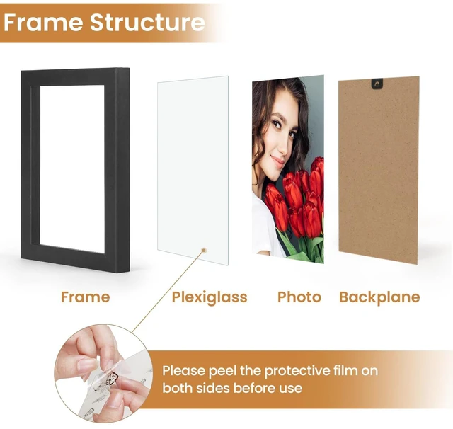 Alt view image 4 of 5 - LBECUA 4x6 Picture Frame Set of 2, Black, Wooden