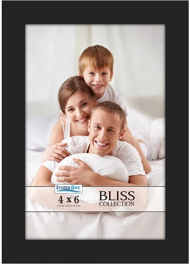 Main image of Icona Bay 4x6 Black Picture Frame - Engineered Wood, Bliss Collection