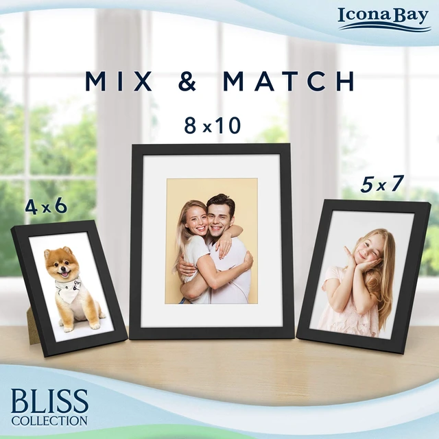 Alt view image 4 of 7 - Icona Bay 4x6 Black Picture Frame - Engineered Wood, Bliss Collection