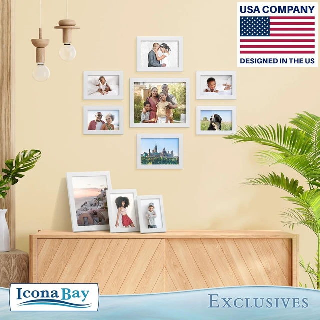 Alt view image 6 of 6 - 5x7 White Picture Frame, Sturdy Wood Composite Photo Frame