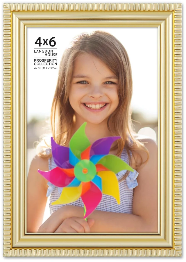 Main image of Langdon House Prosperity Collection 4x6 Gold Picture Frame