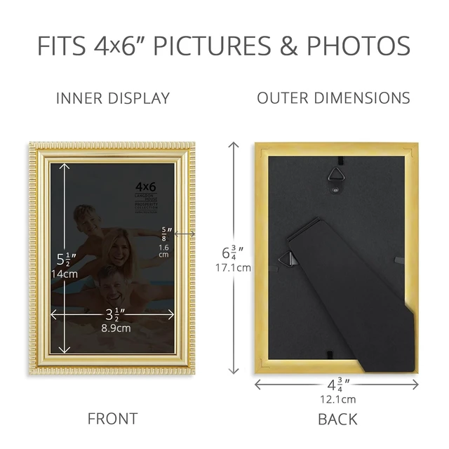 Alt view image 5 of 7 - Langdon House Prosperity Collection 4x6 Gold Picture Frame