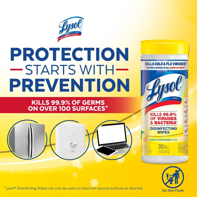 Alt view image 4 of 6 - Lysol Disinfectant Wipes Lemon & Lime Blossom, 35ct