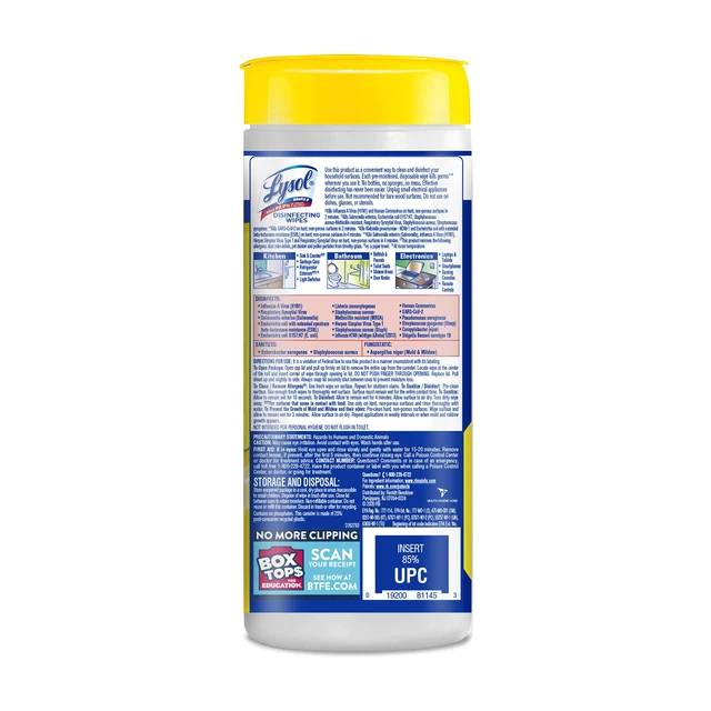 Alt view image 5 of 6 - Lysol Disinfectant Wipes Lemon & Lime Blossom, 35ct