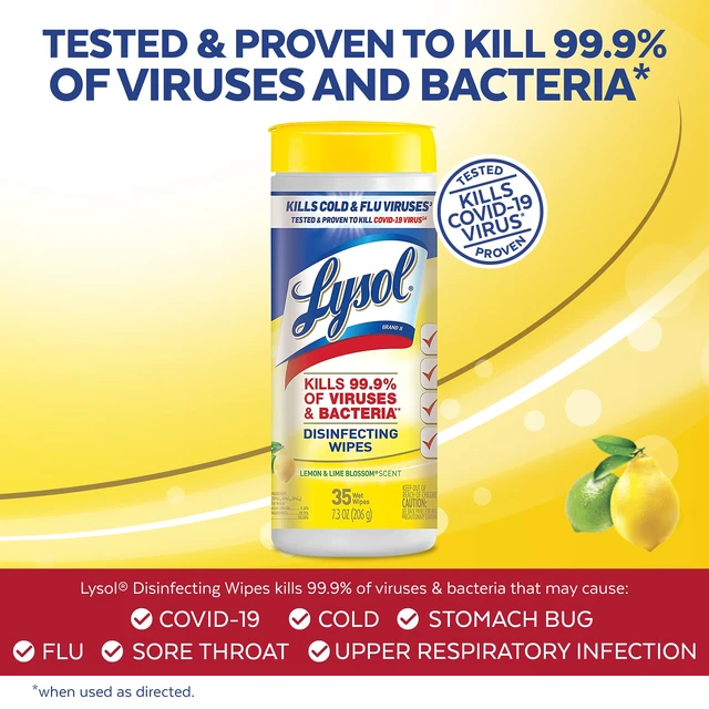 Alt view image 2 of 6 - Lysol Disinfectant Wipes Lemon & Lime Blossom, 35ct