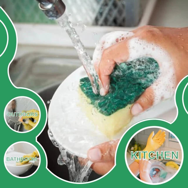 Alt view image 6 of 6 - 24 Pack Kitchen Scrub Sponges, Cleaning Sponges