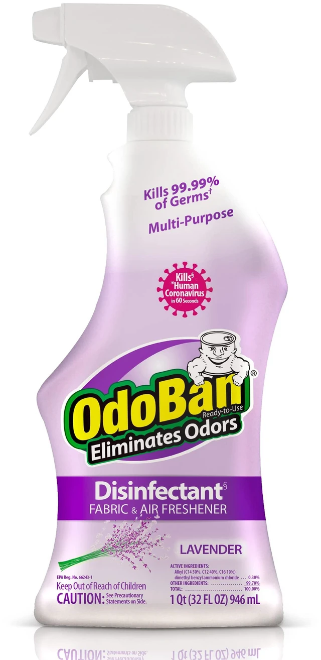 Main image of OdoBan Ready-to-Use Disinfectant and Odor Eliminator, 32 Ounce Spray Bottle, Lavender Scent