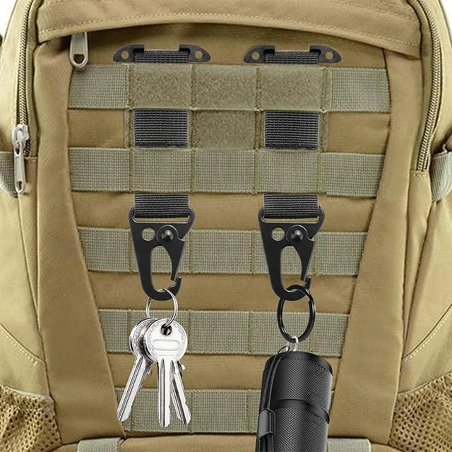 Alt view image 6 of 7 - Weryerker T-Mount Clash Hook Tactical Belt Clip, MOLLE Bag Hanging Carabiner, Tactical Vest Gear Accessories