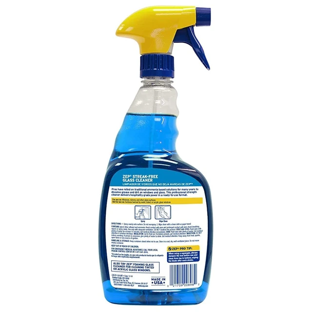 Alt view image 3 of 5 - Zep ZU112032 32oz Streak-Free Glass Cleaner Blue