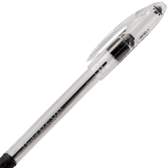 Alt view image 5 of 6 - Pentel RSVP Ballpoint Pen 0.7mm Fine Line Black Ink 5-Pack (BK90PF5A)