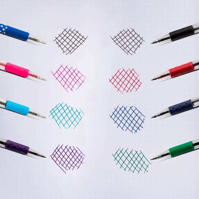 Alt view image 6 of 6 - Pentel RSVP Ballpoint Pen 0.7mm Fine Line Black Ink 5-Pack (BK90PF5A)
