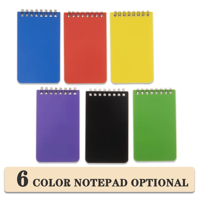 Alt view image 5 of 7 - QiCheng 6pacs Pocket Notebook Mini Notepad Small Spiral Notebooks 3X5Inch