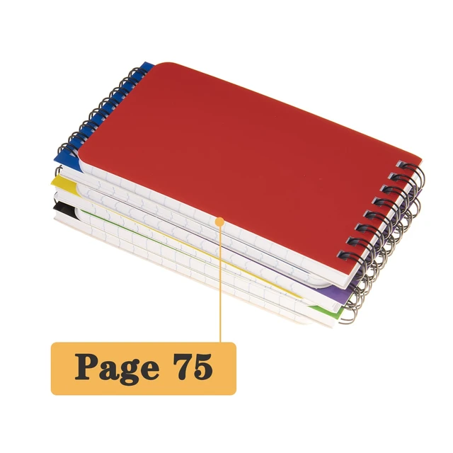 Alt view image 7 of 7 - QiCheng 6pacs Pocket Notebook Mini Notepad Small Spiral Notebooks 3X5Inch
