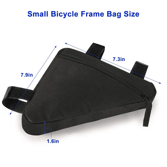 Alt view image 3 of 7 - Lightweight Triangle Bike Frame Bag for Mountain Road Bike, Small Black