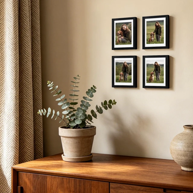 Alt view image 6 of 7 - SHOWIN 4x6 Picture Frame Black, 1 Pack for 3.5x5 Photos with Mat or 4x6 without Mat, Wall or Tabletop Display