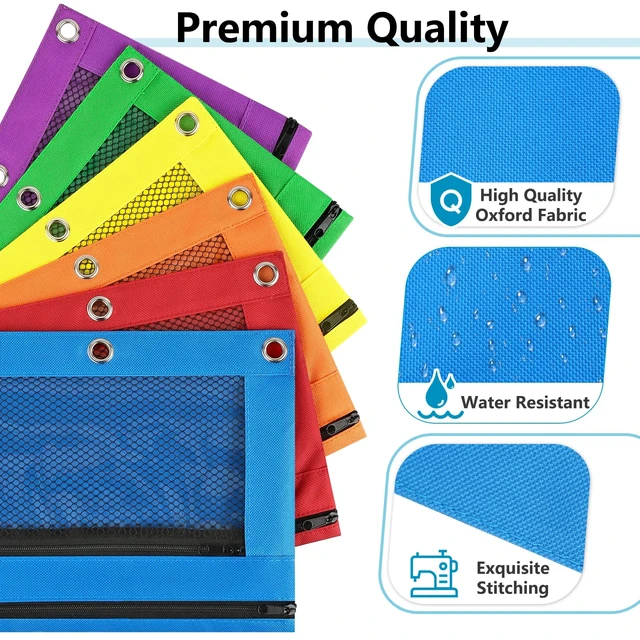 Alt view image 2 of 7 - Forvencer Clear Zipper Pencil Pouch for 3 Ring Binder