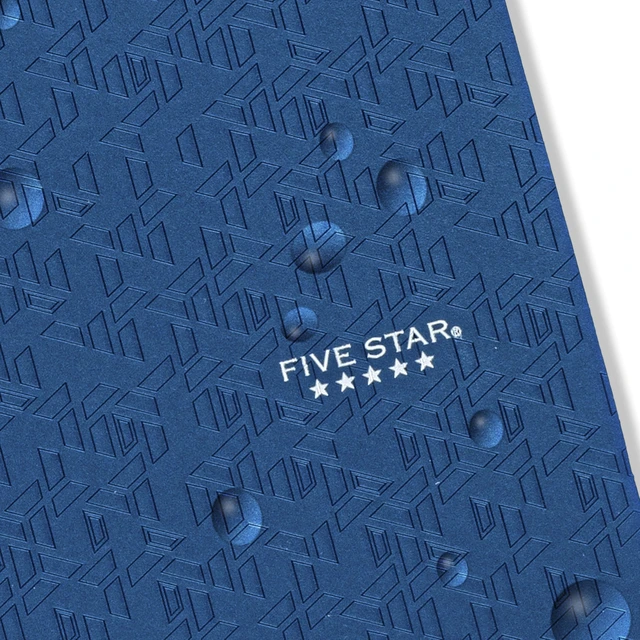Alt view image 2 of 6 - Five Star 2-Pocket Plastic Folder with Stay-Put Tabs, Fits 3-Ring Binder, Holds 8.5" x 11" Paper, Pacific Blue (333420C-ECM)