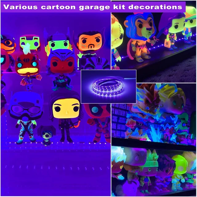 Alt view image 2 of 7 - 6ft Black Light LED Strips, 120 Lamp Beads, USB Cable 1.5m, DC5V 10W