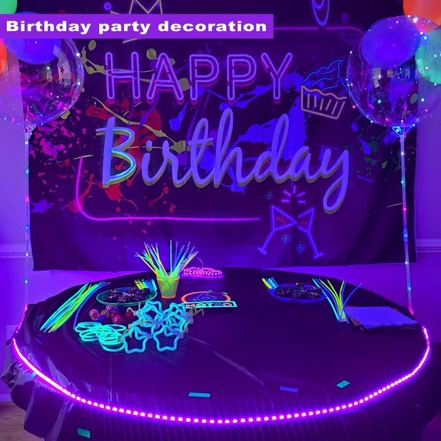 Alt view image 3 of 7 - 6ft Black Light LED Strips, 120 Lamp Beads, USB Cable 1.5m, DC5V 10W