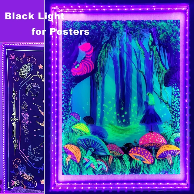 Alt view image 7 of 7 - 6ft Black Light LED Strips, 120 Lamp Beads, USB Cable 1.5m, DC5V 10W