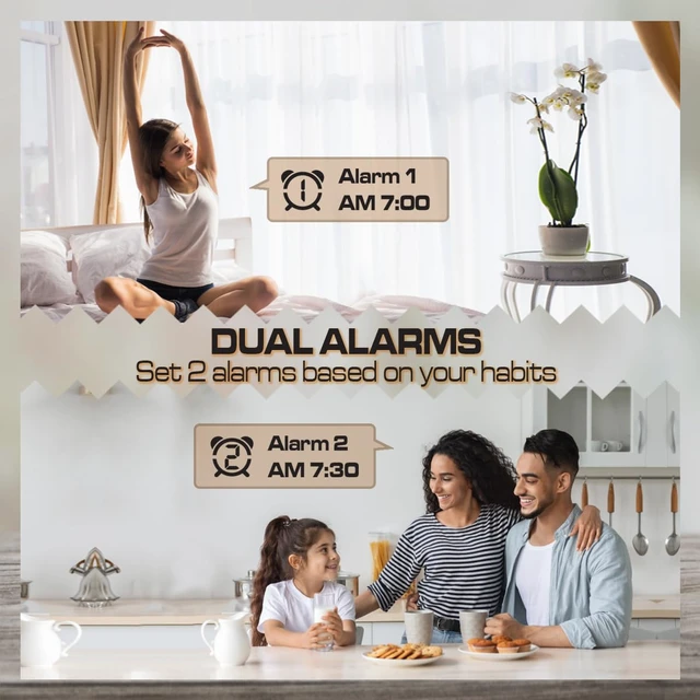 Alt view image 5 of 6 - Small White Digital Alarm Clock