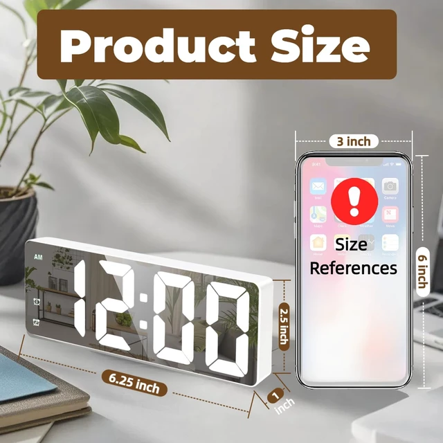 Alt view image 4 of 6 - Small White Digital Alarm Clock