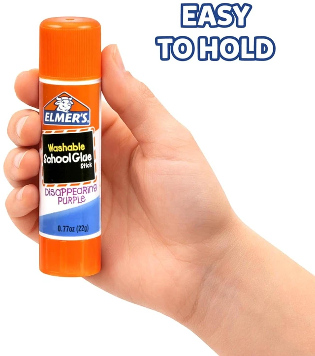 Alt view image 6 of 6 - Elmer's Disappearing Purple School Glue Sticks, Washable, 22 Grams, 3 Count, Poster, Vision Board, Back to School Supplies, #1 Teacher Brand