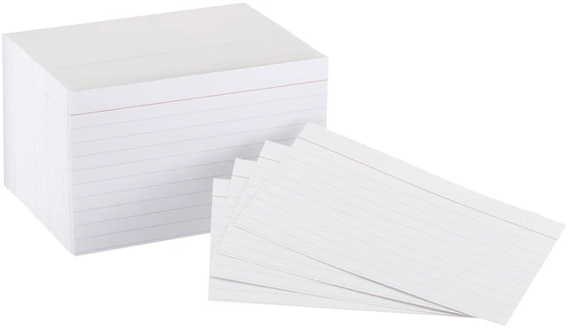 Main image of Amazon Basics Heavy Weight Ruled Index Cards, White, 3" x 5", 300 Count (Pack of 3)