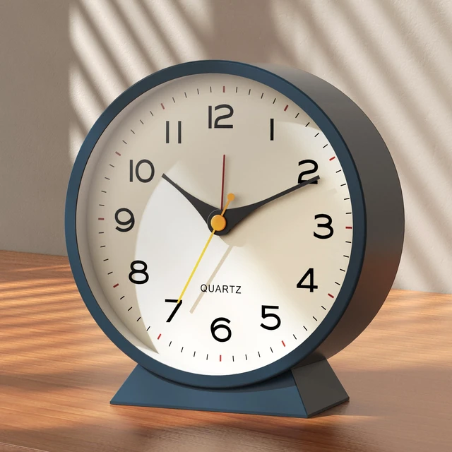 Main image of AYRELY 4.5" Analog Alarm Clock, Small Retro Desk and Table Clock