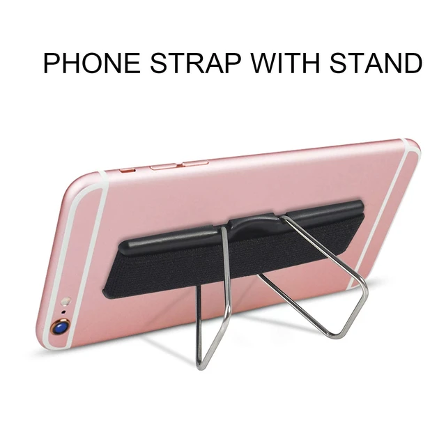 Alt view image 5 of 6 - CISID Phone Finger Holder Loop Strap Grip with Stand for iPhone Samsung and Most Smartphones, Black 4PCS