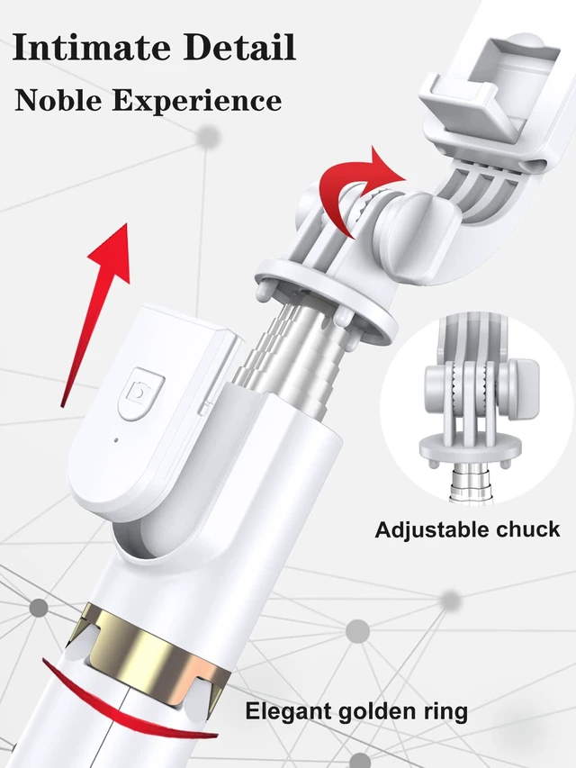 Alt view image 6 of 6 - Selfie Stick Tripod with Wireless Remote and LED Fill Light, 46-Inch Cellphone Tripod for iPhone 16/15/14/13/12/11/XS/XR/X/8/7 and Android Smartphones (Upgrade)