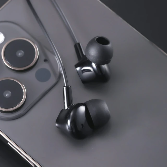 Alt view image 4 of 6 - Aylaa Wired In-Ear Earbuds with Microphone, Noise Isolating Stereo Bass, 3.5mm Audio Jack - Black