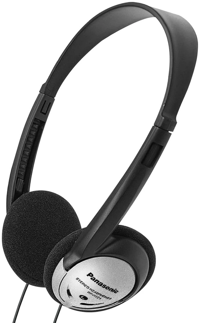 Main image of Panasonic RP-HT21 On-Ear Lightweight Headphones, XBS, Black & Silver