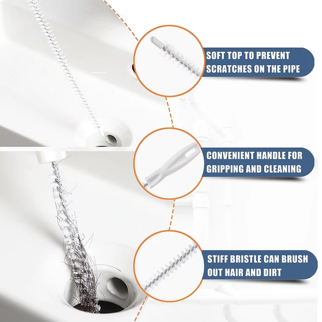 Alt view image 4 of 6 - Drain Snake Hair Clog Remover Tool Set - 9-Pack Deep Cleaning Kit