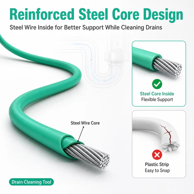 Alt view image 6 of 7 - 6-Pack Drain Snake Hair Clog Remover Tool Set